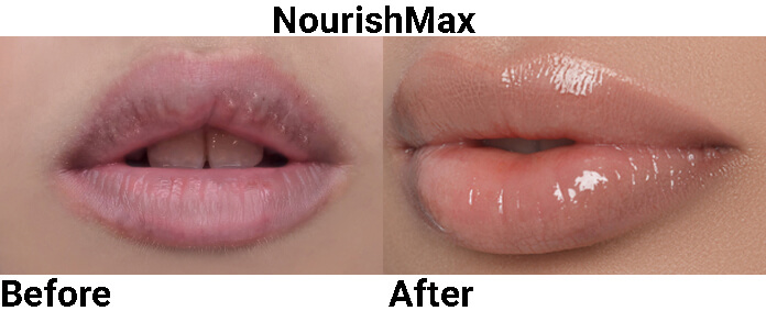 NourishMax Lip Scrub Before and After